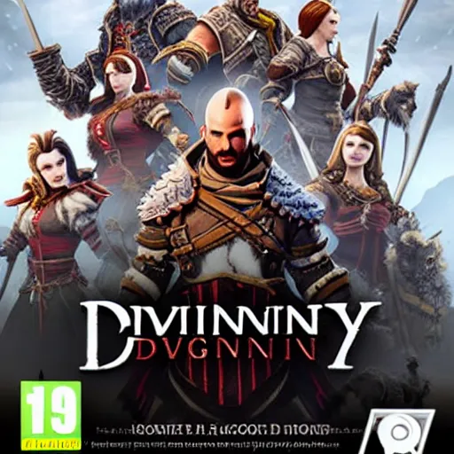 Image similar to divinity original sin 2 movie poster, high detail