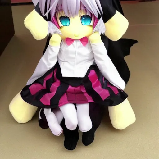 Image similar to for sale haunted fumo plush shipping cost only please take her away she gives me the creeps