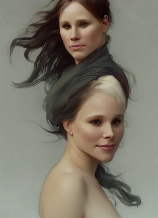 Image similar to beautiful portrait of 7 5 kg kristen bell, soft features, by magali villeneuve and greg rutkowski and artgerm and alphonse mucha and jeremy lipkin and rob hay, intricate, elegant, highly detailed, photorealistic, trending on artstation, trending on cgsociety, 8 k, sharp focus