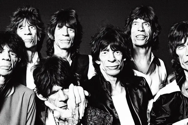 Image similar to the rolling stones, rolling stones down a hill