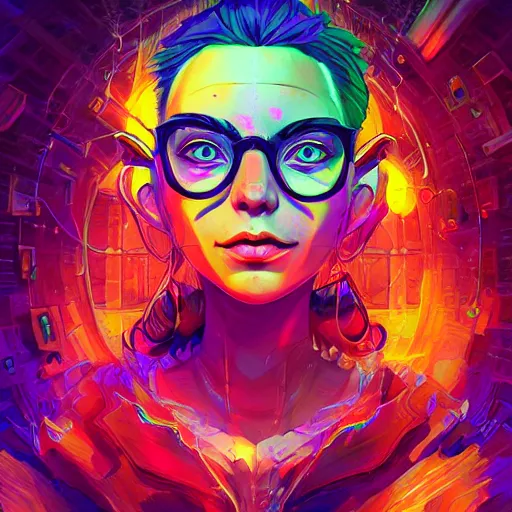 Image similar to skill magic geek inside matrix deepdream radiating a glowing aura stuff loot legends stylized digital illustration video game icon artstation lois van baarle, ilya kuvshinov, rossdraws,