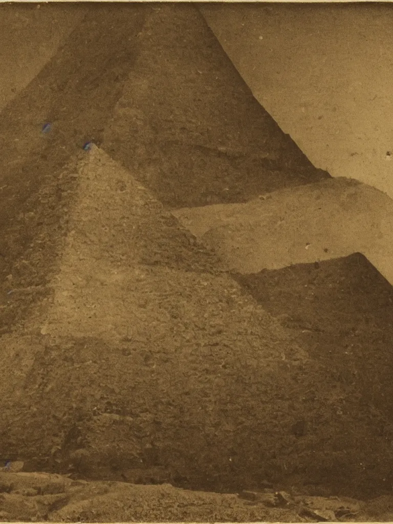 Image similar to sunset pyramid of djoser, 1 9 th century daguerreotypists, hyperdetailed