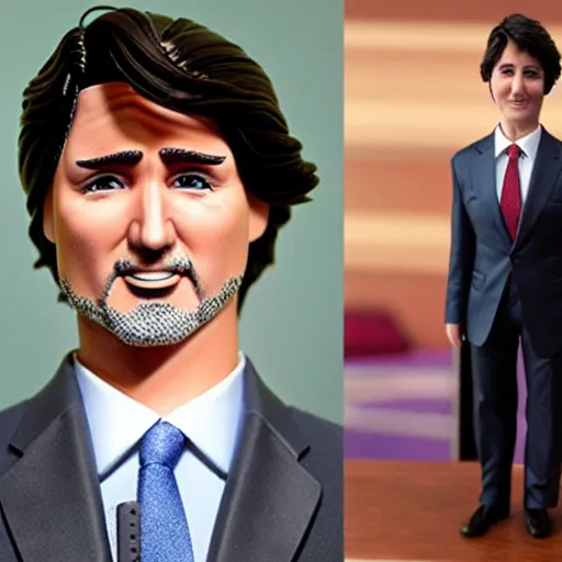 Prompt: justin trudeau as an anime doll