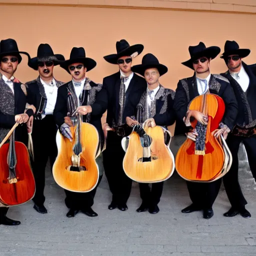 Prompt: sad mariachi band