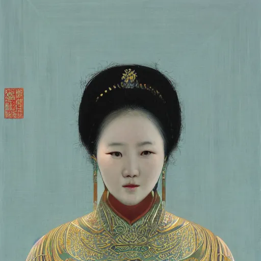 Image similar to the lady, by xia yongkang,