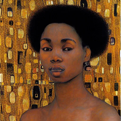 Prompt: African women Gustav Klimt art