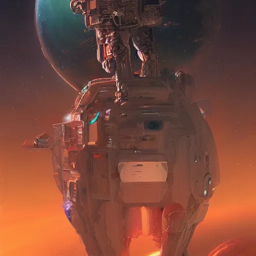 Image similar to futuristic astronaut falling through jovian clouds in jupiter, psychedelic cyberpunk art by cedric peyravernay, highly detailed, excellent composition, cinematic concept art, dramatic lighting, trending on artstation