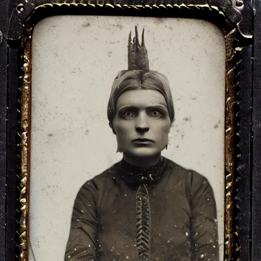 Prompt: tintype photo, pinhead