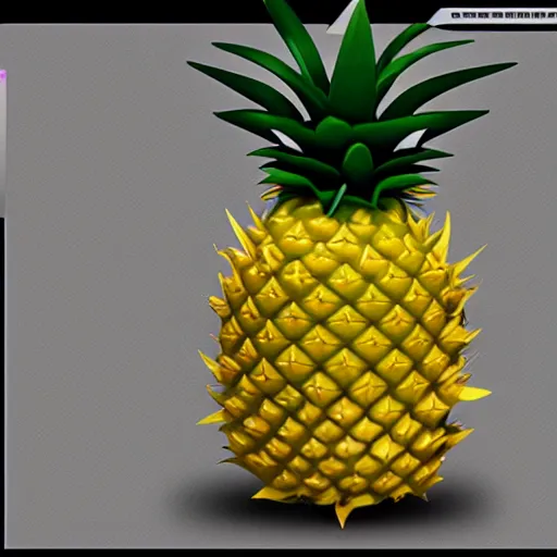 Image similar to a pokemon that looks like a pineapple, the pineapple that is laughing ， digital art, trending on art station. unreal engine.