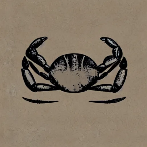 Prompt: crab decal design tribal