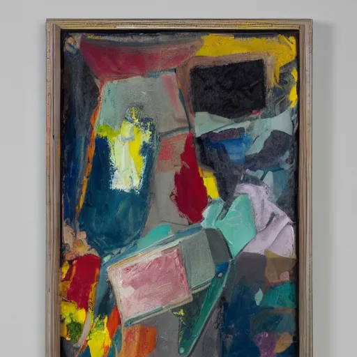 Prompt: a painting of an abstract sculpture still life by the caretaker and john chamberlain