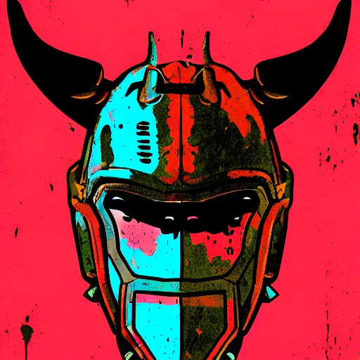 Image similar to bull headed human, hotline miami, digital art, gta v artwork