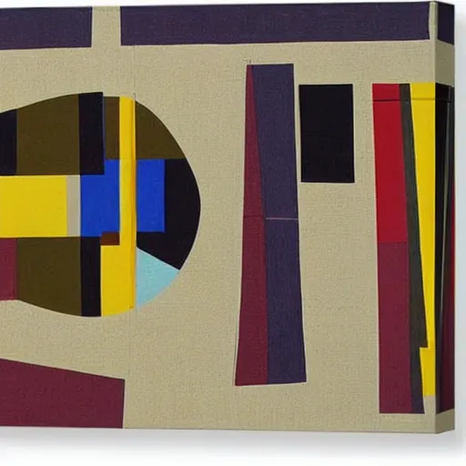 Prompt: abstract art of time based on 1 + 1 = 2 by le corbusier, very detailed flax canvas silk print