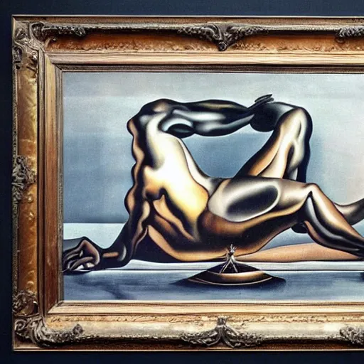 Prompt: inappropriate reflection by salvador dali, award winning art