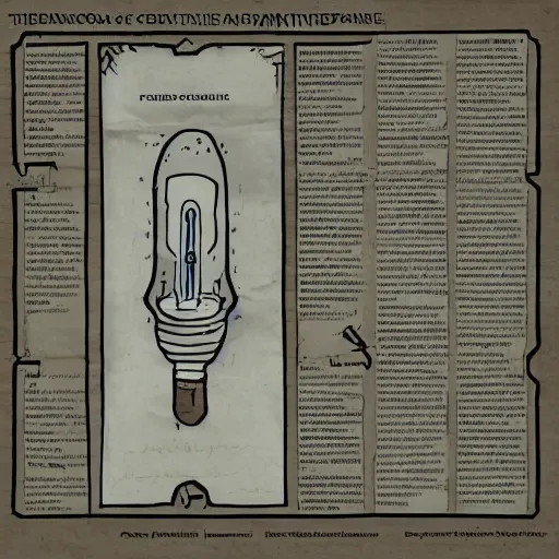 Image similar to diagram of a portal gun, magical parchment