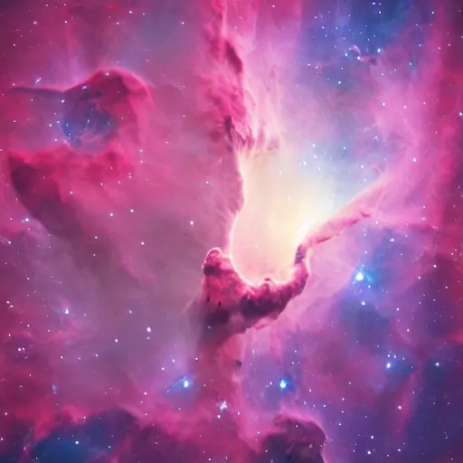 Prompt: orion carina nebula hubble by Beeple, 8k rendered in Cinema4D, Beksinski filip hodas dakonoco HDRI