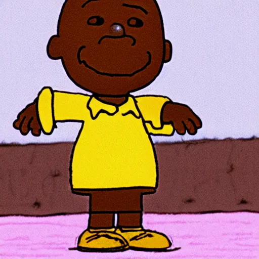Image similar to cartoon scene of bill cosby as charlie brown