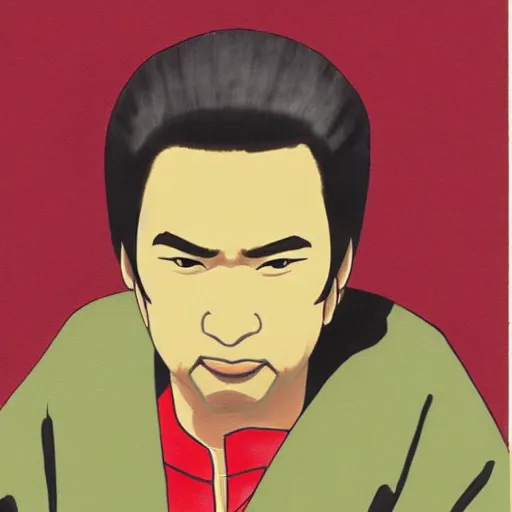 Prompt: japanese style painting of better call saul