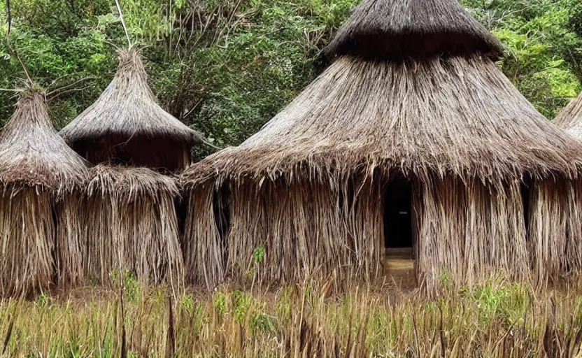 Image similar to “ indigenous long house, but very long ”