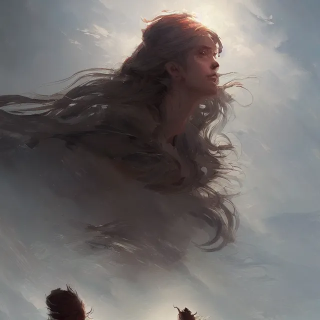 Image similar to a painting of the gifted of the wind by greg rutkowski, dark fantasy art, high detail, trending on artstation