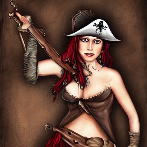 Image similar to female pirate art by felice house.