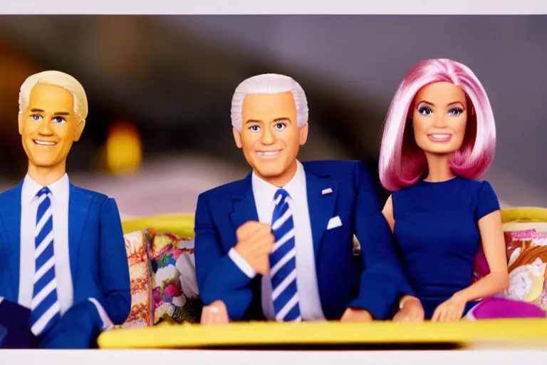 Image similar to film still frame of biden as ken in barbie, by Jaap Buitendijk, high quality