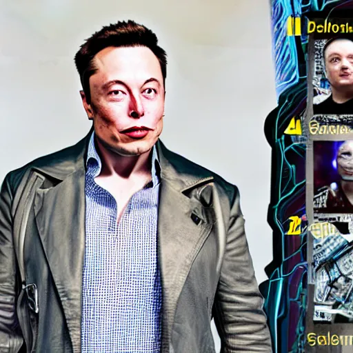 Image similar to elon musk is cyborg