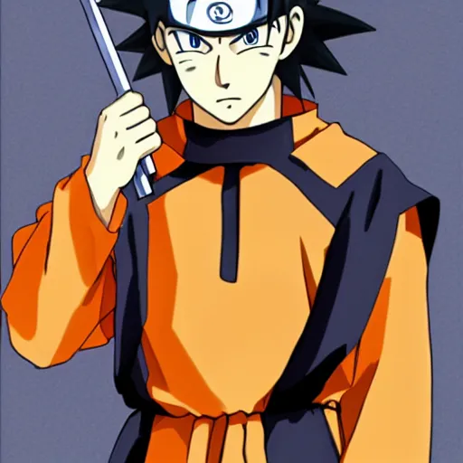 Prompt: young man in naruto costume and with saiyan hair on trial, courtroom sketch