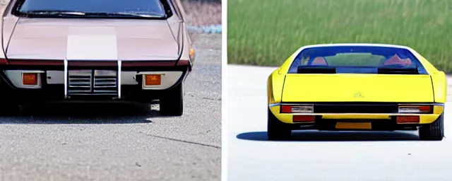 Image similar to a single 1 9 7 6 lotus esprit and 1 9 6 9 dodge charger hybrid, dslr