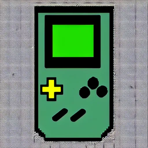 Image similar to gameboy camera dmg gbc photo of a peaceful day at the park. low res 8 - bit chunky monochrome green and black pixel art photography.