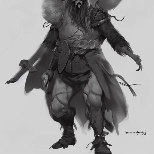 Image similar to concept of a funny character, by even amundsen, artstation