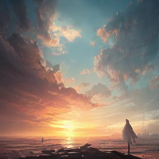 Image similar to My walls are bleeding my nails are broken but morning sunrise is so bright and splendid, sinister by Greg Rutkowski