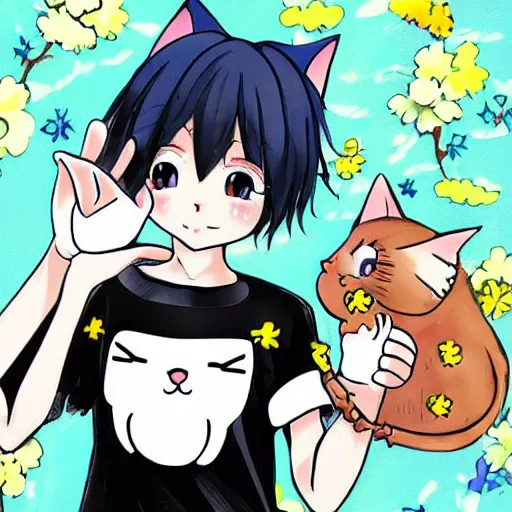 Image similar to Cat Kawaii Anime