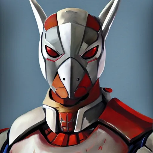 Image similar to greg manchess portrait painting of armored spiderman ultraman grey fox from metal gear cyborg japanese - american hybrid as overwatch character, medium shot, asymmetrical, profile picture, organic painting, sunny day, matte painting, bold shapes, hard edges, street art, trending on artstation, by huang guangjian and ail elvgren and sachin teng