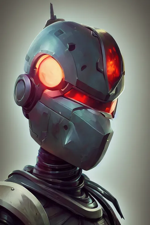 Image similar to epic mask helmet robot ninja portrait stylized as fornite style game design fanart by concept artist gervasio canda, behance hd by jesper ejsing, by rhads, makoto shinkai and lois van baarle, ilya kuvshinov, rossdraws global illumination radiating a glowing aura global illumination ray tracing hdr render in unreal engine 5