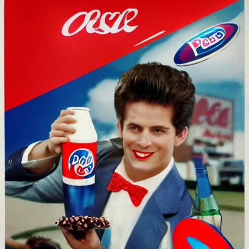 Image similar to a 1990's advertisement for pepsi