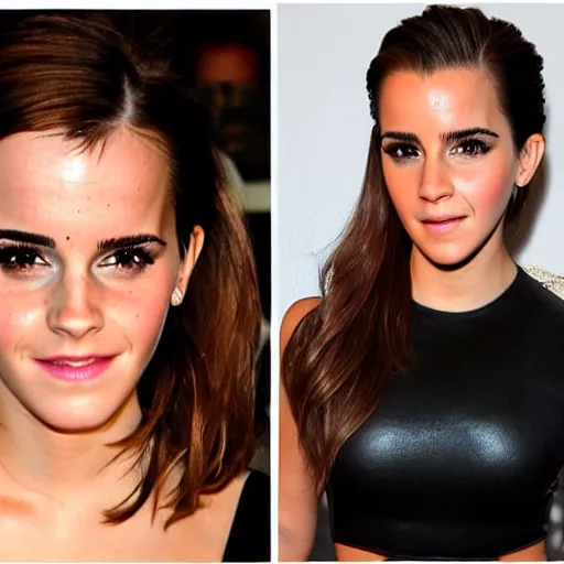 Image similar to emma watson mixed with kim kardashian