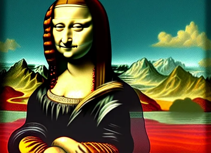 Prompt: monalisa made of donut, lowbrow, matte painting, 3 - d highly detailed, in the style of mark ryden,