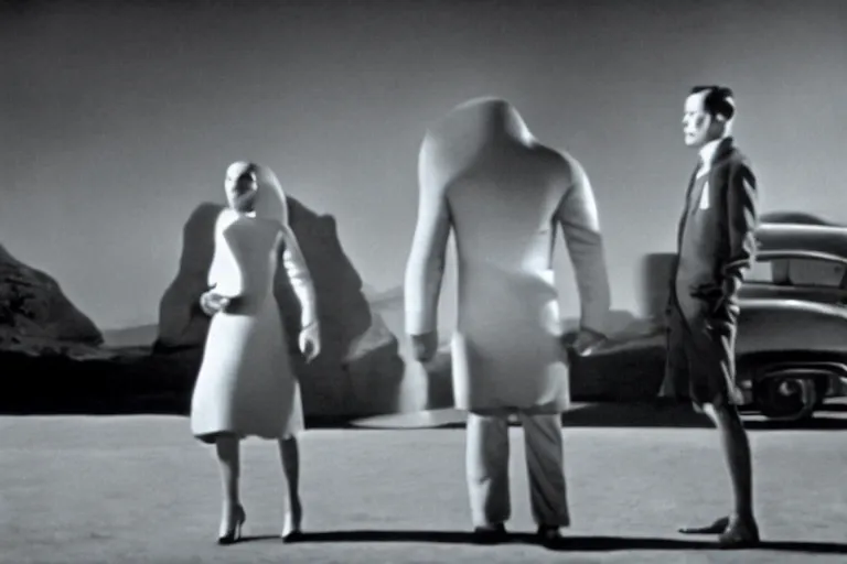 Prompt: movie still from the day the earth stood still, 1 9 5 1