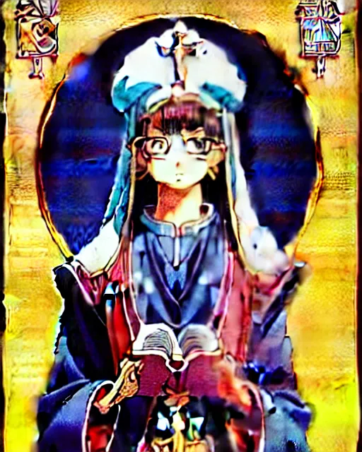 Image similar to a richly detailed color  illustration depicting a pretty teenage woman who works as a pastor in an Orthodox church, 3D shadowing effect, ultra ornate detail. masterfully illustrated by Akira Toriyama and Mina Petrovic and Range Murata.