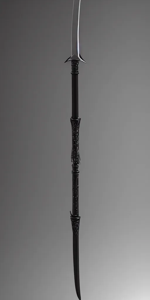 Image similar to long sword, black skeleton sword guard, orthographic. studio lighting, photorealistic