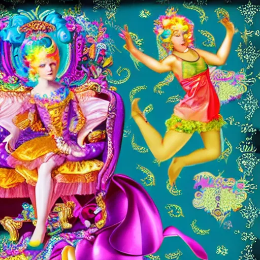 Image similar to Lisa Frank and Baroque collaboration