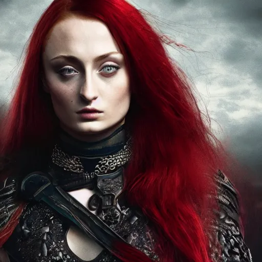 Image similar to sophie turner as a necromancer, dnd, extreme detail, gorgeous, portrait, beautiful, sharp focus, 4 k