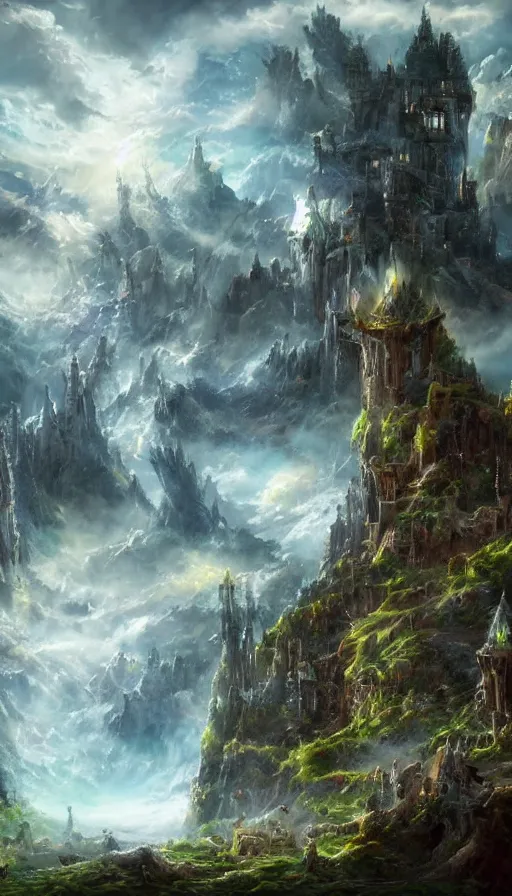 Image similar to fantastic fantasy landscape