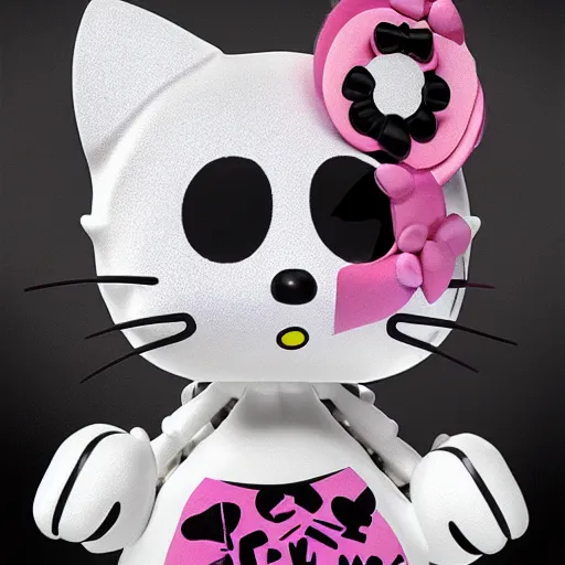 Prompt: Hello Kitty as Skeleton, digital art, hyperrealistic, artstation,8k high quality,