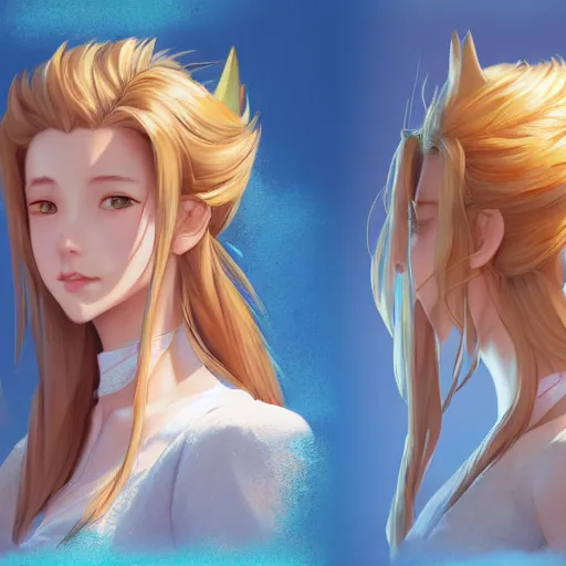 Image similar to face and body shot of aerith gainsborough by WLOP, rossdraws, Logan Cure, Mingchen Shen, BangkuART, sakimichan, yan gisuka, JeonSeok Lee, zeronis, Chengwei Pan on artstation