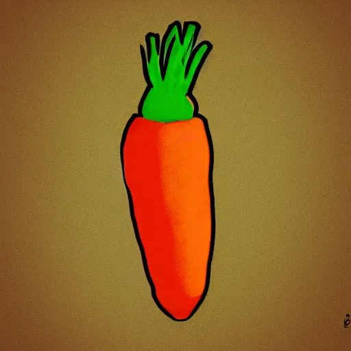 Image similar to a carrot by andy warhol, digital art, trending on artstation