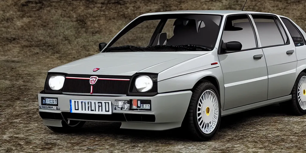 Prompt: “Lancia delta intégrale if it were made in the 2010s, highly detailed, 4K”