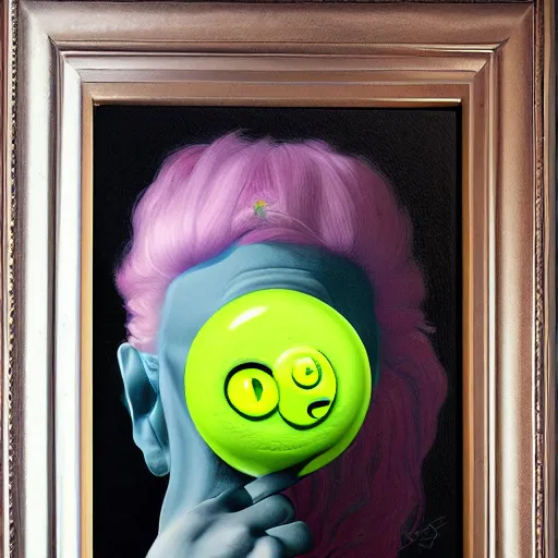 Image similar to Lofi vaporwave portrait tennis ball monster, Pixar style, Tristan Eaton, Stanley Artgerm, Tom Bagshaw