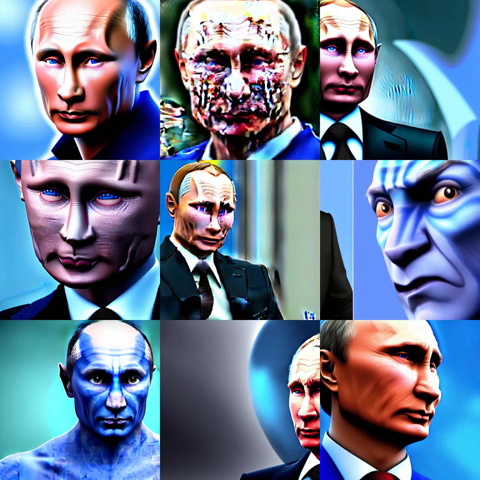 Prompt: Vladimir Putin as avatar 4K quality super realistic